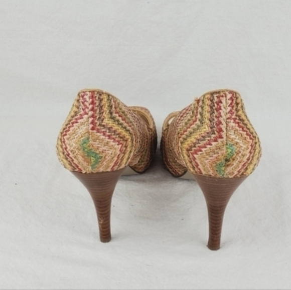 Nine west kendraho woven peep toe platform heels - Picture 9 of 11